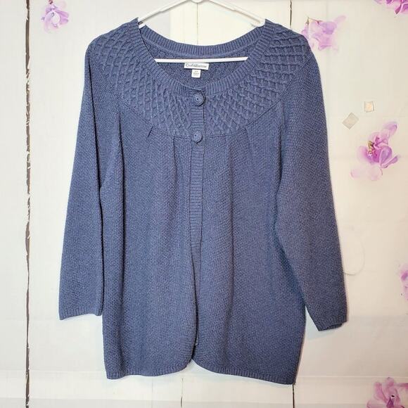 Croft & Barrow Two Button Knit Sweater Shrug XL - Picture 1 of 9